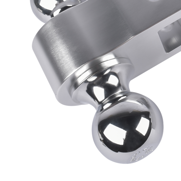 Adjustable Trailer Hitch Fits 2" Receiver, 10" Drop/Rise 12500 LBS GTW 2" & 2-5/16" Dual Ball with Locks-5