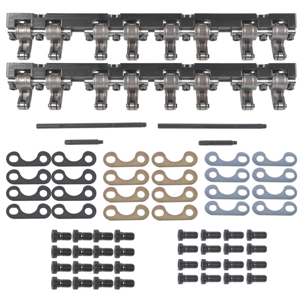 Shaft Mount Style 1.5 Ratio Stainless Steel Roller Rocker Arms Fit for Chevy SBC 350-2