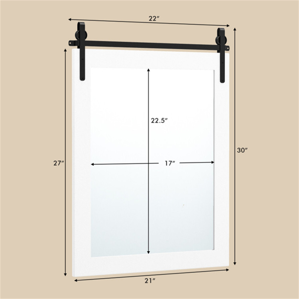 30" x22" Natural Wall Mount Mirror with Wood Frame （ WALMART禁止销售）-2