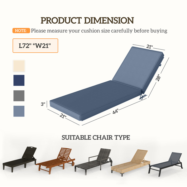 Set of 4 Outdoor Chair Cushion-3