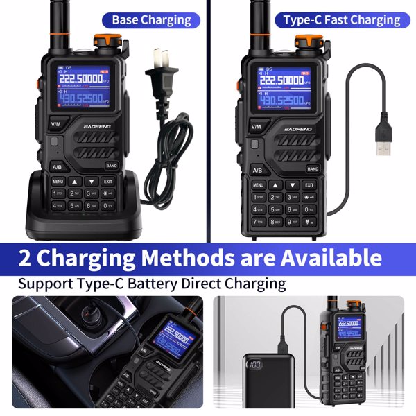 BAOFENG Radio Walkie Talkies K5PLUS Ham Radio Long Range Handheld Rechargeable Two Way Radio 10W(Upgrade of UV-5R) with NOAA, 999 Channels, Copy Frequency, USB-C Charginng, Emergency Radios Audio prod-3