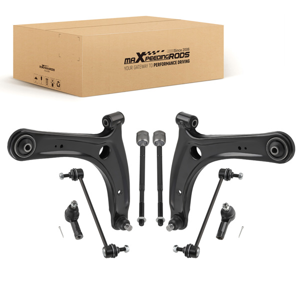 8 Pcs Front Lower Control Arms w/Ball Joint Fit For for Mitsubishi Outlander 2006-2012 & CW/ZG/ZH Fit For Mitsubishi Lancer 2008-2017-1