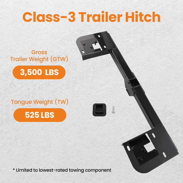 Trailer Tow Hitch Bar Hook Assembly 2in Receiver For Tesla Model Y 2020-2024	-4