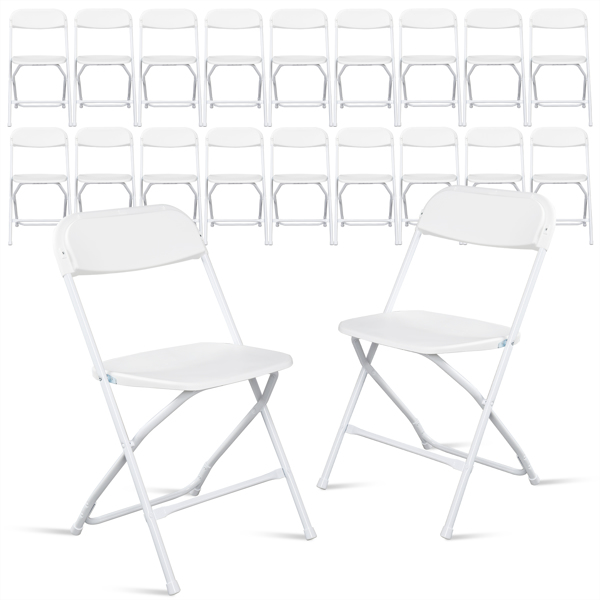 【Replace 10995986】10pcs Injection Molding Classic Garden Plastic Folding Chair White-24