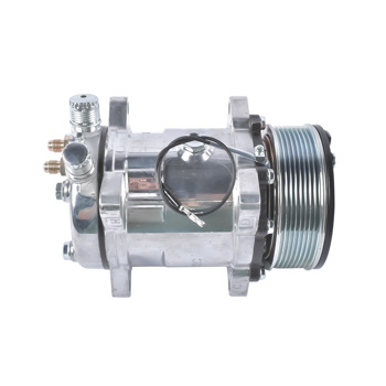 12V A/C Air Conditioning Compressor w/Clutch Replacement for Sanden 508 8-Groove Serpentine Pulley HC5004C