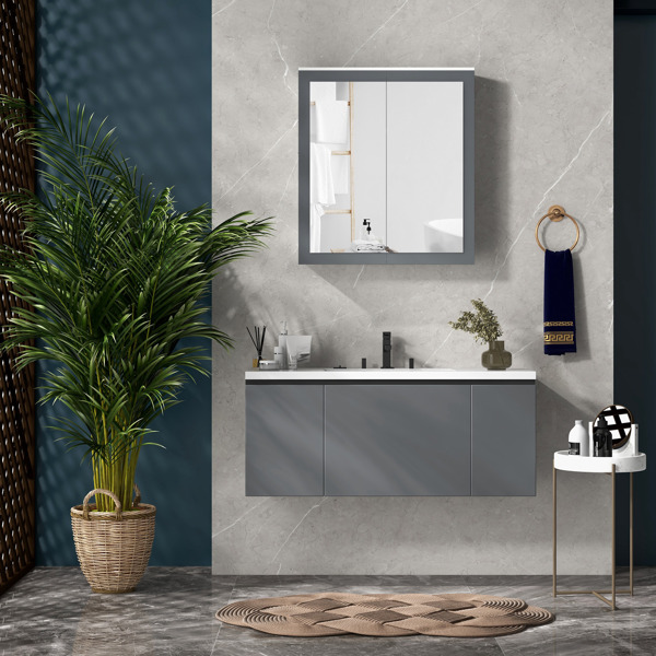 Bathroom Cabinet with Mirror ( Amazon Shipping)（Prohibited by WalMart）-7
