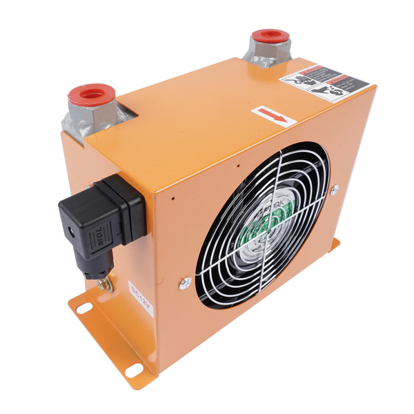 Brand New AW0607T Hydraulic Air Oil Cooler Air-Cooled Oil Radiator Heat Exchanger 48W 12V 20L/min 680Kcal/h AW0607T-CA AJ0607T-CA-4