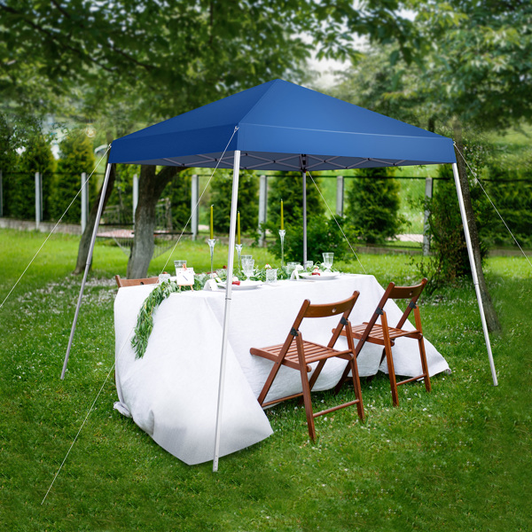 2.4 x 2.4m Portable Home Use Waterproof Folding Tent Blue-17