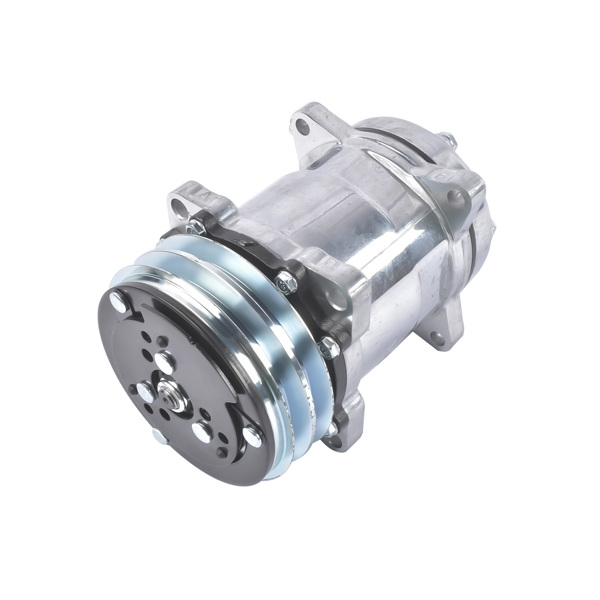 A/C Compressor with Clutch w/2-Groove Pulley Replacement for Sanden 508 Style V-Belt HC5003C-6