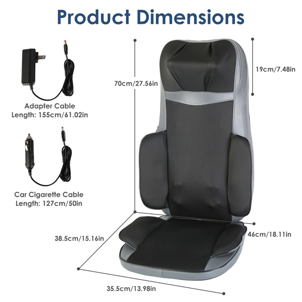 Relaxing massage Neck & Back Massager, 3D Kneading, Heat & Vibration, 3 Modes, 15-Min Auto Shutdown, Home & Car Use, Gift-11