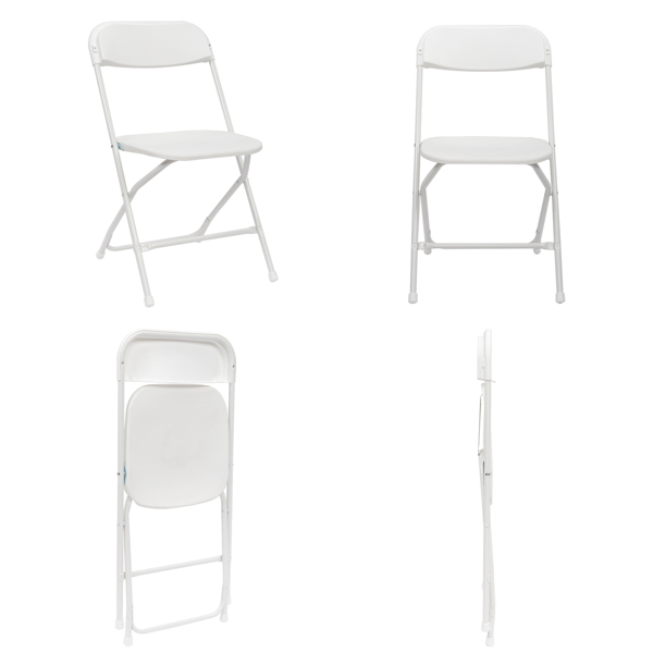 【Replace 10995986】10pcs Injection Molding Classic Garden Plastic Folding Chair White-30