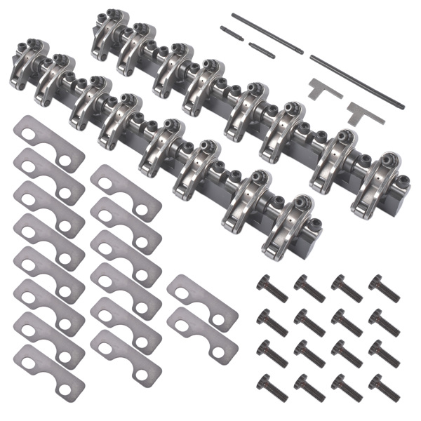 Shaft Mount 1.7 Ratio Stainless Steel Roller Rocker Arm Fit for Chevy GM LS1 LS2 LS6 Gen III Full Roller-5