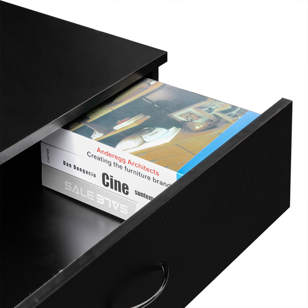 Modern Simple 4-Drawer Dresser Black-3