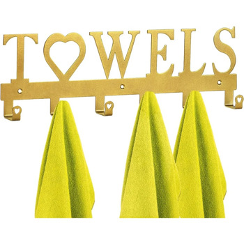 1pc Premium Metal Wall - Mounted Towel Hook - Space - Saving 6 - Hook Storage. The Simple Punch Installation Fits Bathroom, Kitchen, Bedroom, and Living Room. A Sturdy Row Hook for Organized Household