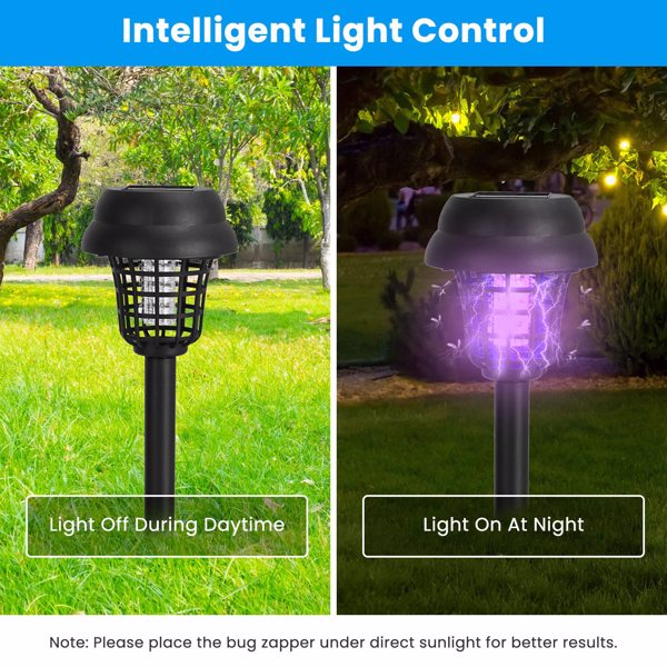 Outdoor Solar Bug Elimination Torches (Set of 4) – UV Light & White Light,  532 V Grid, IPX Waterproof, Easy-Install Lawn Stakes for Yard, Camping, Picnic-6