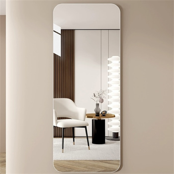 56\\"x 15\\" inch Full Body round corner mirror for Living Room Bedroom Cloakroom Wall hanging with hanging hole High quality 5mm silver mirror Explosion-proof glass 