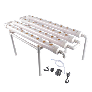 Floor Standing Hydroponics Growing Planting System Kit, Soilless Cultivation PVC Pipes for Gardening and Planting (36 Seed Holes, White)