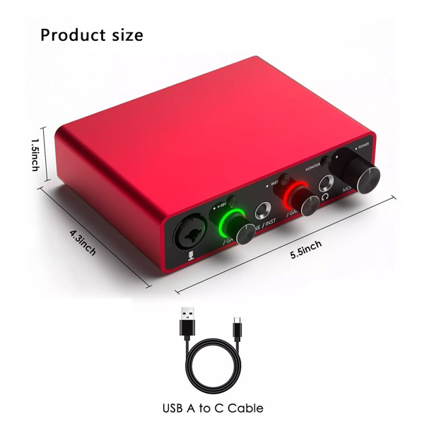 第三代 USB 音频接口，配备 USB-C 接口和幻象电源-6