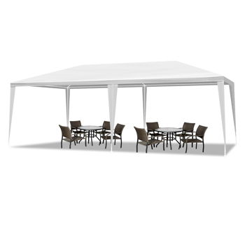 10X20ft 白色 无围布 仿折叠棚 喷塑钢管 PE布 LT