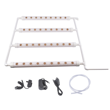 Wall Mounted Hydroponics Growing Planting System Kit, Soilless Cultivation PVC Pipes for Gardening and Planting (36 Seed Holes, White)