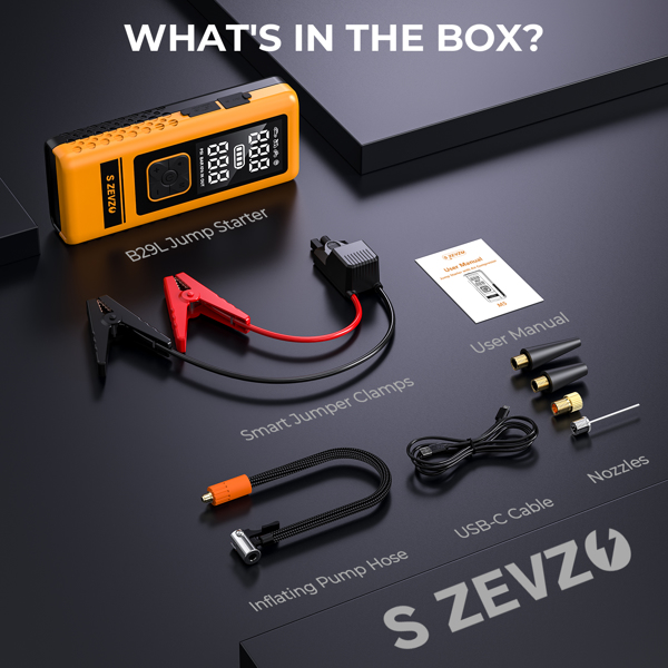 SZEVZO  M5  8800mAh 多功能应急启动电源 黑黄色 美规-9
