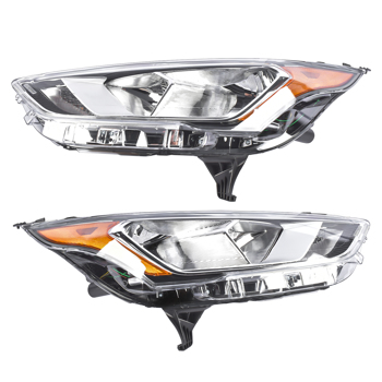 大灯 2pcs Left & Right Headlight Assembly Halogen with Bulb Fit for Ford Transit 2019-2023 KT1Z13008B KT1Z13008A