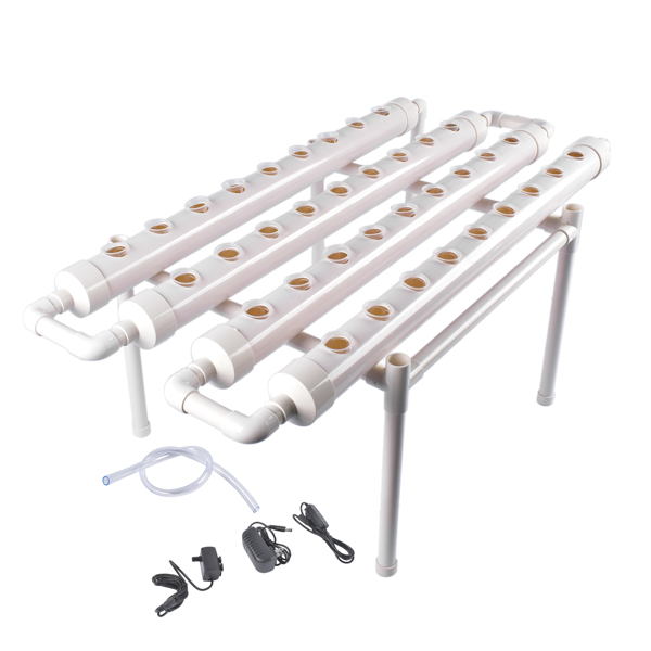 Floor Standing Hydroponics Growing Planting System Kit, Soilless Cultivation PVC Pipes for Gardening and Planting (36 Seed Holes, White)-3