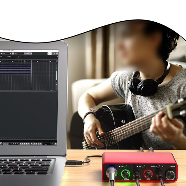 第三代 USB 音频接口，配备 USB-C 接口和幻象电源-5