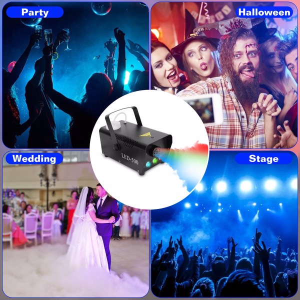 400W 烟雾机 RGB LED 派对俱乐部 DJ 烟雾机 快速加热遥控婚礼舞台烟雾机-3