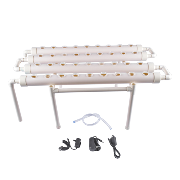 Floor Standing Hydroponics Growing Planting System Kit, Soilless Cultivation PVC Pipes for Gardening and Planting (36 Seed Holes, White)-2