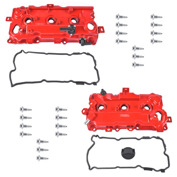 气门室盖 2x Red Valve Covers Aluminum Fits for Infiniti JX35 2013 QX60 2014 Nissan Altima Pathfinder 2007-2014 3.5L 13264JA10B 13264JA10A