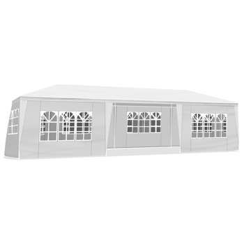 10*30ft  白色 7围  仿折叠棚  7窗  PE布 喷塑铁管