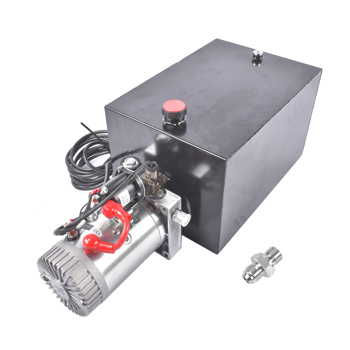 液压泵 20 Quart Single Acting Hydraulic Power Unit 12V DC 3200 PSI Hydraulic Pump for Dump Trailer, Car Lifting