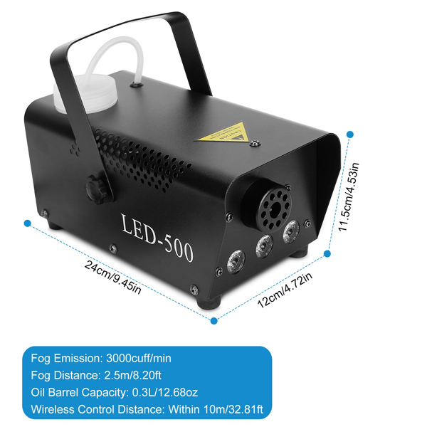 400W 烟雾机 RGB LED 派对俱乐部 DJ 烟雾机 快速加热遥控婚礼舞台烟雾机-10