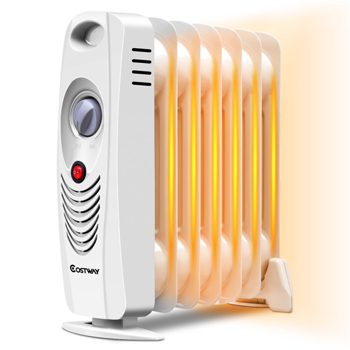 Compact Oil-Filled Heater - 700W Power, 360° Convection Heat, Multiple Safety Protections, Easy-Carry Handle for Indoor Use