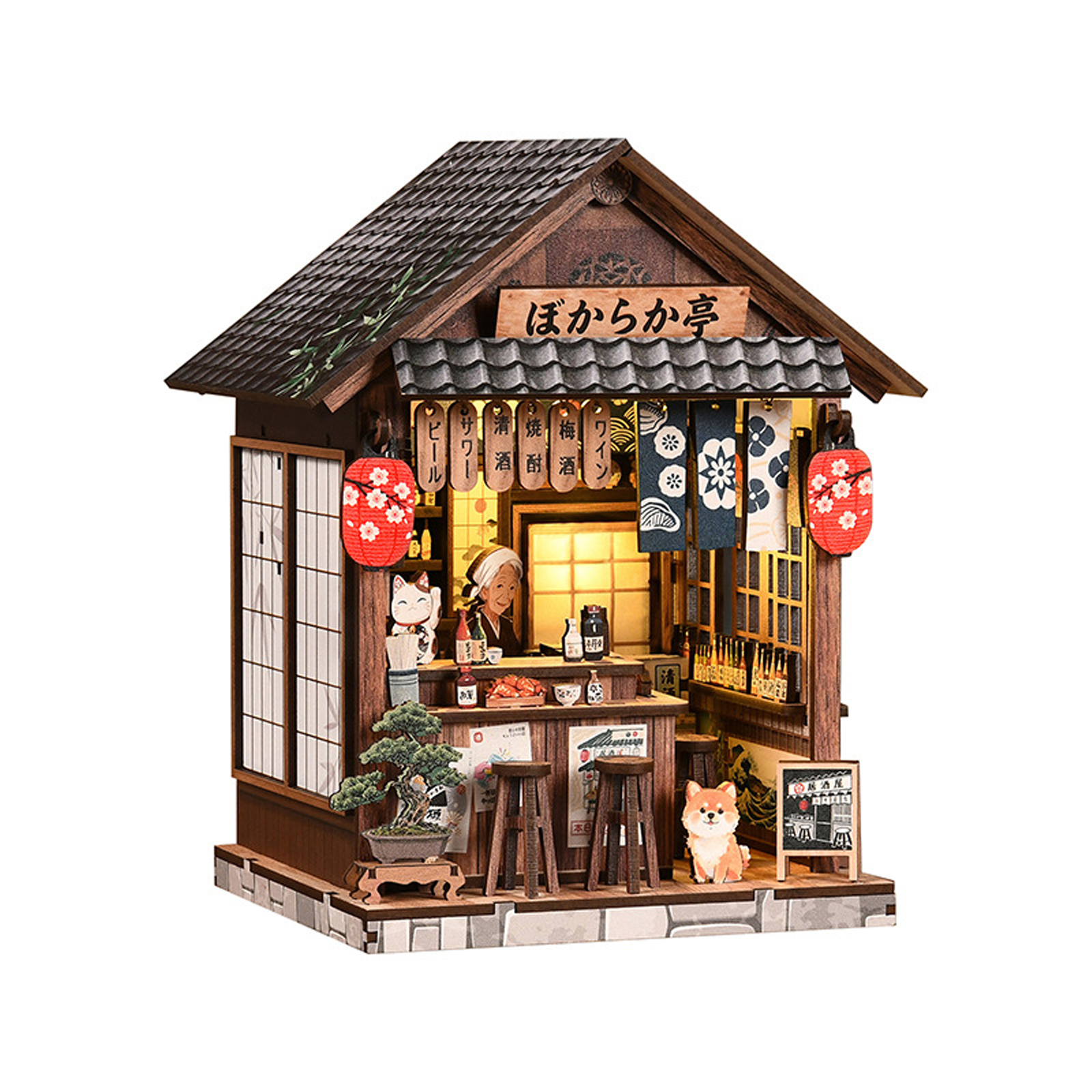 日式居酒屋书立场景俯视