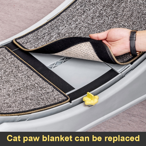 猫咪跑步轮 带地毯跑道的室内猫咪跑步机，带闩锁的安全猫咪跑步机，猫咪专用加重轮，为猫咪运动增添乐趣-9