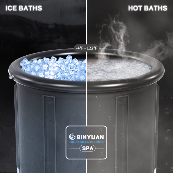 XXL Ice Bath Tub，102 GL cold plunge tub，Portable Plunge Pool，multi-level portable bathtub for Outdoor Gym Treatments, Foldable Basin-4