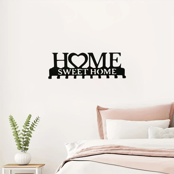 Retro metal key rack wall mounted rural entrance storage handmade iron hooks nostalgic home decoration sturdy key storage corridor wall decoration is very suitable for your entrance or hall.Key hooks.-26