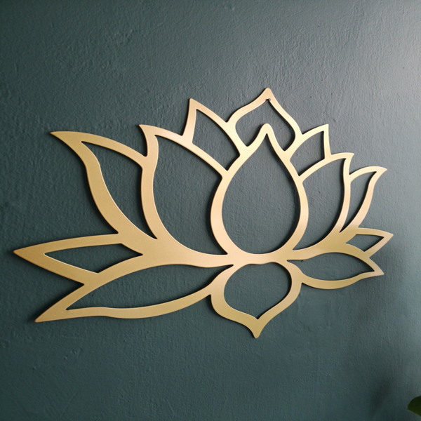 Stunning Large Lotus Metal Wall Art – Modern Living Room Decor & Fabulous Bridal Shower Gift.Wall Sculptures-cif buy-21