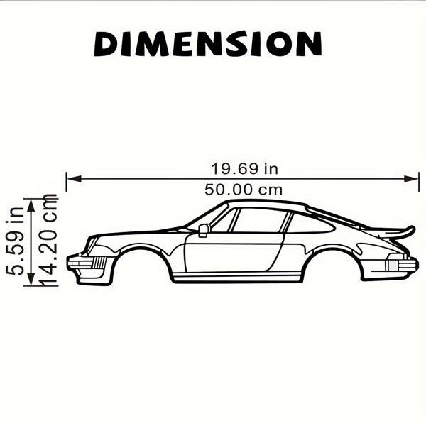 Striking Wall Decoration Art: Creative Metal Iron Art Line 911 Turbo Sports Car Wall Hanging. This Home Art Wall Decoration Pendant Ornament, in the Form of a Wall Sculpture, Adds a Touch of Automotiv-12
