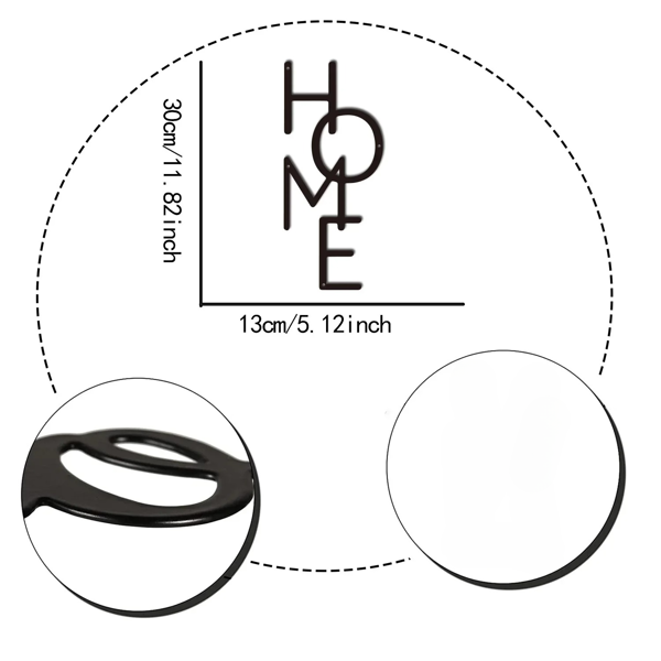 1PC Unique HOME Metal Sign: Perfect for Bedroom Decor & Housewarming Gifts.Wall Sculptures-20