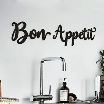 2pc Bon Appetit Wall Décor Bon Appetit Metal Wall Sign Farmhouse Kitchen Wall Art Living Room Bedroom Study Porch Decor