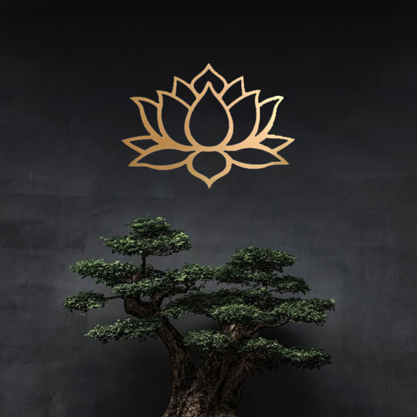 Stunning Large Lotus Metal Wall Art – Modern Living Room Decor & Fabulous Bridal Shower Gift.Wall Sculptures-cif buy-6