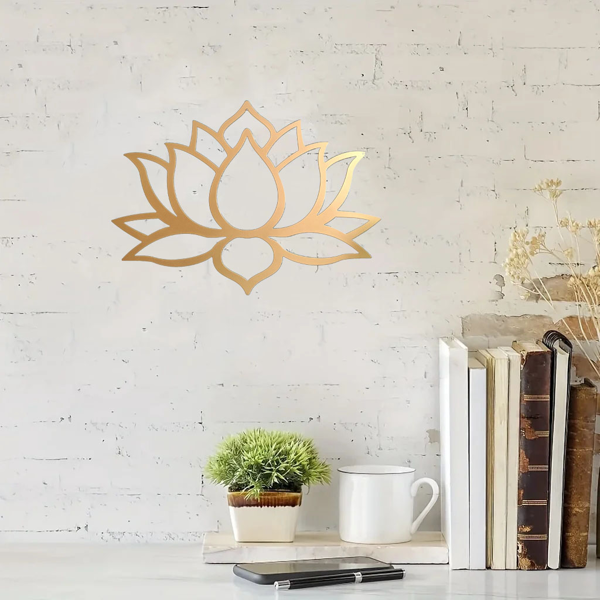 Stunning Large Lotus Metal Wall Art – Modern Living Room Decor & Fabulous Bridal Shower Gift.Wall Sculptures-cif buy-8