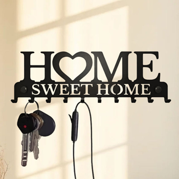 Retro metal key rack wall mounted rural entrance storage handmade iron hooks nostalgic home decoration sturdy key storage corridor wall decoration is very suitable for your entrance or hall.Key hooks.