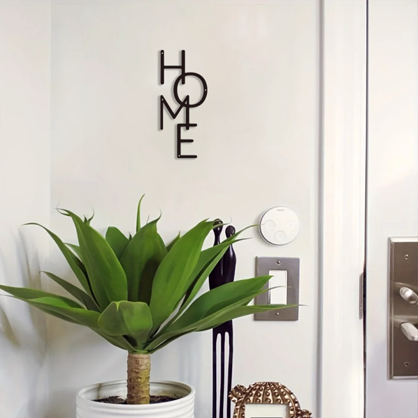 1PC Unique HOME Metal Sign: Perfect for Bedroom Decor & Housewarming Gifts.Wall Sculptures-33