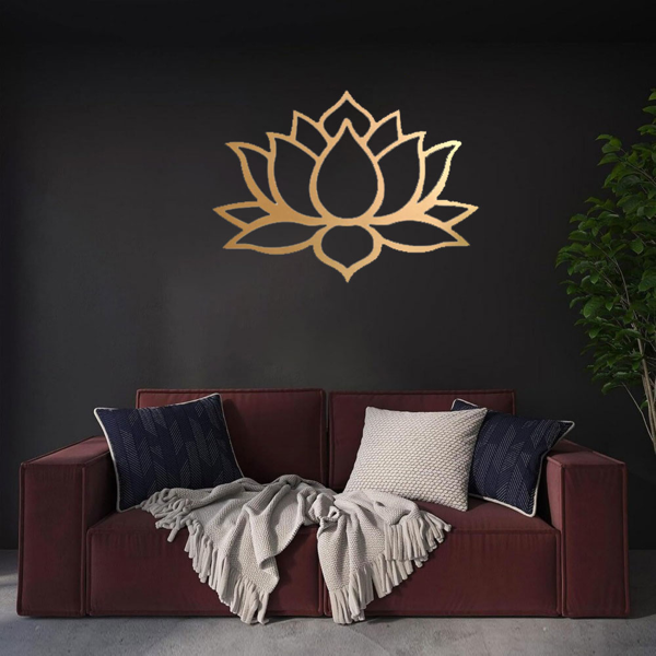 Stunning Large Lotus Metal Wall Art – Modern Living Room Decor & Fabulous Bridal Shower Gift.Wall Sculptures-cif buy-4