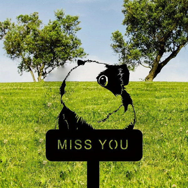 Exquisite Guinea Pig and Hamster Memorial Metal Yard Stake - A Graceful Decor Piece, Perfect for Commemorating Your Beloved Pets, Outdoor Statue Alternative.Garden Stakes-12