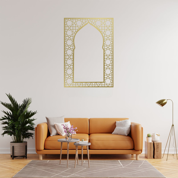 1 PC Elegant Arabic-style Islamic metal wall art: fashionable and versatile, perfect for indoor and outdoor decoration and Muslim gifts-15